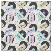 Schallplatten und Kassetten Stoff (Muster)
