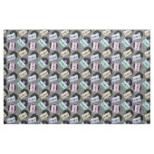 Schallplatten und Kassetten Stoff (Fat Quarter (45,7 x 55,9 cm))