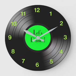 Schallplattenalbum Let's Dance Novelty Zwölf Zahle Große Wanduhr