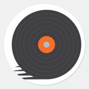 Schallplattengeschwindigkeit - DJ, Diskjockey, Mus Runder Aufkleber