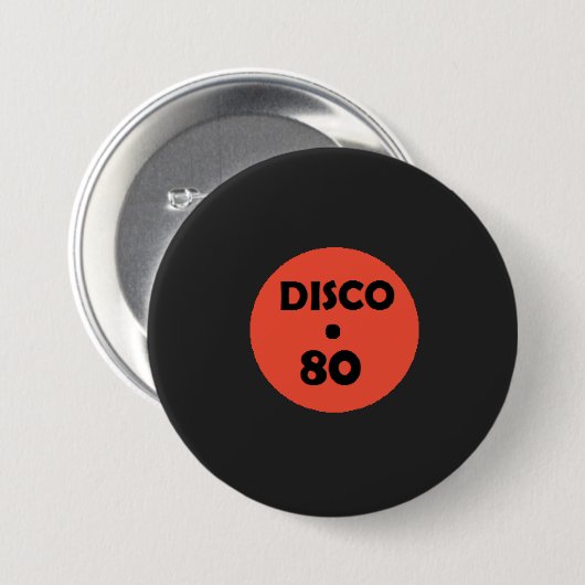 Schallplattenknopf - Disco Party Button (Vorne & Hinten)
