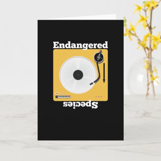 Schallplattensammler Vinyl Lovers Karte (Gelbe Blume)