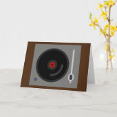 Schallplattenspieler Karte (Gelbe Blume)