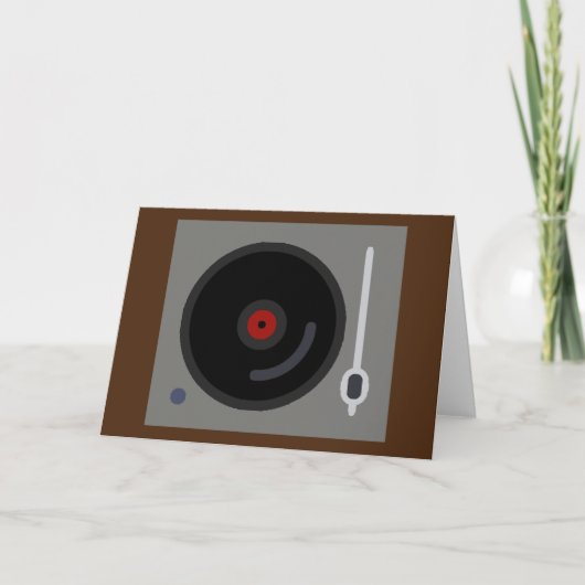Schallplattenspieler Karte (Vorderseite)