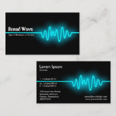 Schallwelle - Blau und Schwarzes Visitenkarte (Vorne/Hinten)