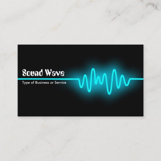 Schallwelle - Blau und Schwarzes Visitenkarte (Vorderseite)
