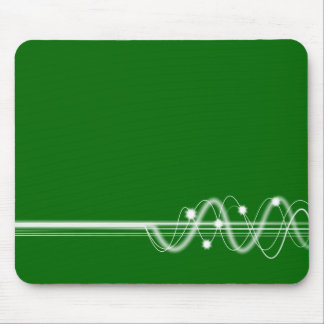 Schallwelle - Dunkles Gras grün Mousepad