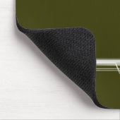 Schallwelle - Dunkles Olive Mousepad (Ecke)