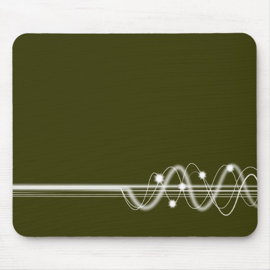 Schallwelle - Dunkles Olive Mousepad (Vorne)