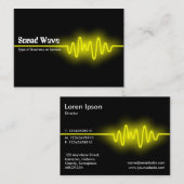 Schallwelle - Gelb und Schwarz Visitenkarte (Vorne/Hinten)