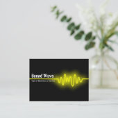 Schallwelle - Gelb und Schwarz Visitenkarte (Stehend Vorderseite)