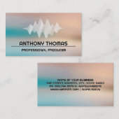 Schallwelle | Glastextur Hintergrund Visitenkarte (Vorne/Hinten)