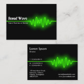 Schallwelle - Grün und Schwarzes Visitenkarte (Vorne/Hinten)