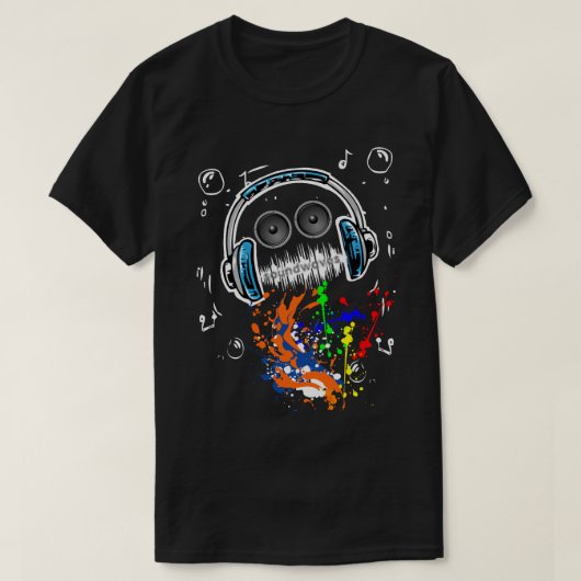 Schallwelle-Musik Mech T-Shirt (Design vorne)