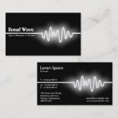 Schallwelle - weiß und schwarz visitenkarte (Vorne/Hinten)