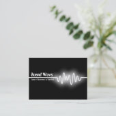Schallwelle - Weiß und Schwarzes Visitenkarte (Stehend Vorderseite)
