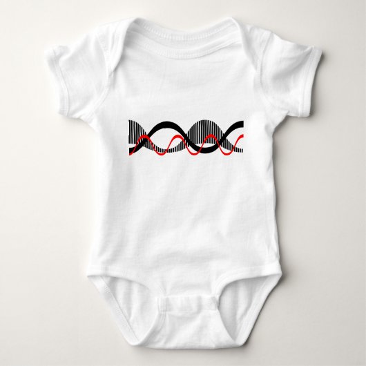 Schallwellen Baby Strampler (Vorderseite)