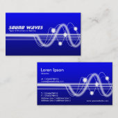 Schallwellen - Blau schattiert Visitenkarte (Vorne/Hinten)