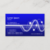 Schallwellen - Blau schattiert Visitenkarte (Rückseite)