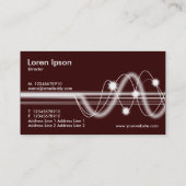 Schallwellen - Dunkelbraun Visitenkarte (Rückseite)