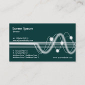 Schallwellen - Dunkelgrün Visitenkarte (Rückseite)