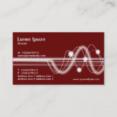 Schallwellen - Dunkler Maroon Visitenkarte (Rückseite)