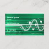 Schallwellen - Grün gebürstete Beschaffenheit Visitenkarte (Rückseite)