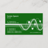 Schallwellen - grün visitenkarte (Rückseite)