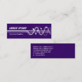 Schallwellen II - Dunkle Violette Mini Visitenkarte (Vorne/Hinten)