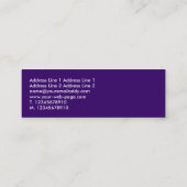 Schallwellen II - Dunkle Violette Mini Visitenkarte (Rückseite)