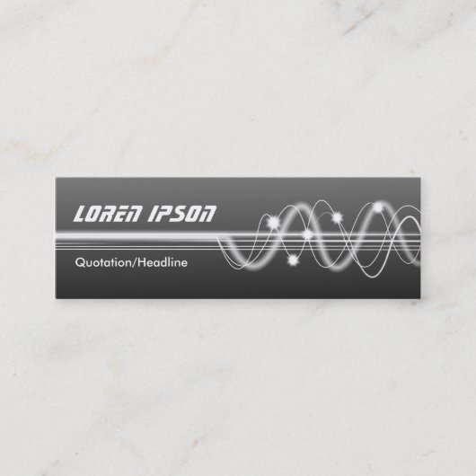 Schallwellen II - schattiertes Grau Mini Visitenkarte (Vorderseite)