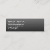 Schallwellen II - schattiertes Grau Mini Visitenkarte (Rückseite)