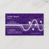 Schallwellen - Lila Erde Visitenkarte (Rückseite)