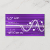 Schallwellen - Lila gebürstete Textur Visitenkarte (Rückseite)