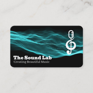 Schallwellen Musik Sound Note Logo Visitenkarte