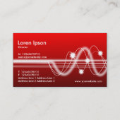 Schallwellen - Rot verschattet Visitenkarte (Rückseite)