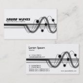 Schallwellen - weiße Antimaterie Visitenkarte (Vorne/Hinten)