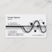 Schallwellen - weiße Antimaterie Visitenkarte (Rückseite)