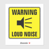 Schallzeichen-Warnschild-Vinyl-Aufkleber Aufkleber (Blatt)