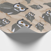 Schälmuster und rustikales Holz Geschenkpapier (Ecke)