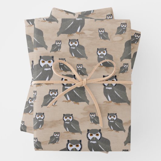 Schälmuster und rustikales Holz Geschenkpapier Set (Beispiel)