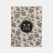 Schälmuster und Rustikales Holzmonogramm Fleecedecke (Vorderseite)