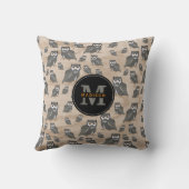 Schälmuster und Rustikales Holzmonogramm Kissen (Rückseite)