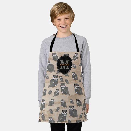 Schälmuster und Rustikales Holzmonogramm Schürze (Getragen)