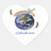 Schalom Herz-Aufkleber (Vorderseite)