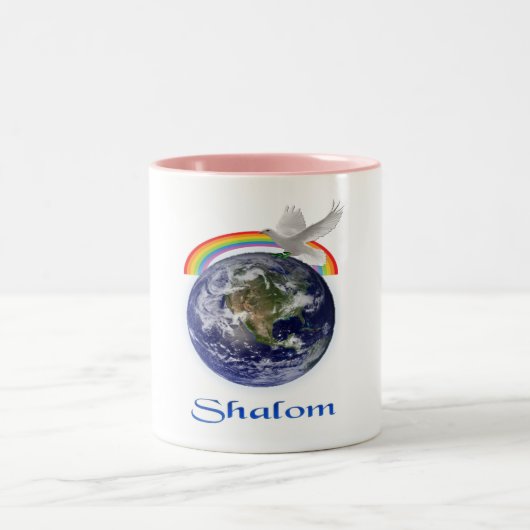 Schalom Zweifarbige Tasse (Mittel)