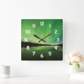Schalotten Aurora Quadratische Wanduhr (Zuhause)