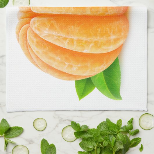 Schälte Mandarine Geschirrtuch (Gefaltet)