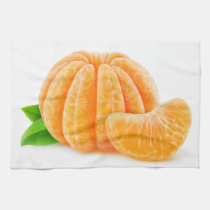 Schälte Mandarine Geschirrtuch