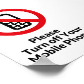 Schalten Sie bitte das Handy-Poster aus Poster (Ecke)